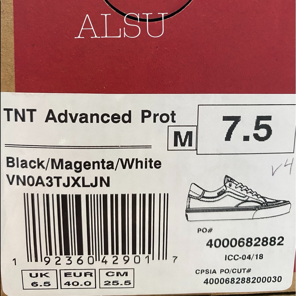 VANS TNT Advanced Protein Black Magenta Suede W - Picture 8 of 8